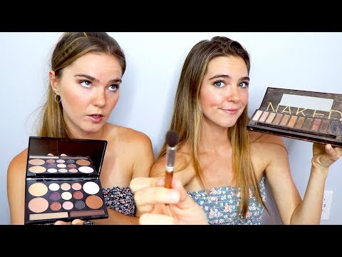 ASMR TWINS Bratty Big Sisters Do Your Makeup For Your Date