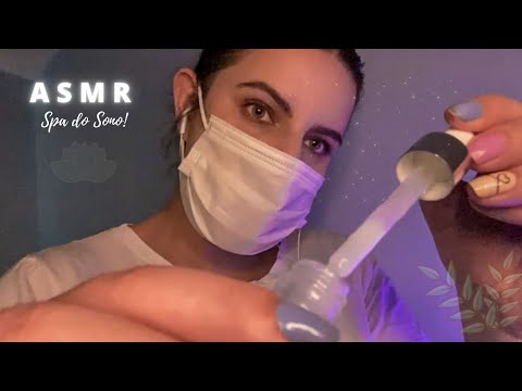 ASMR - SPA DO SONO 😴 | Massagem e limpeza facial pra te relaxar!