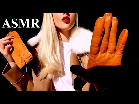ASMR LEATHER GLOVES - Touching you - Visual triggers (no talking)