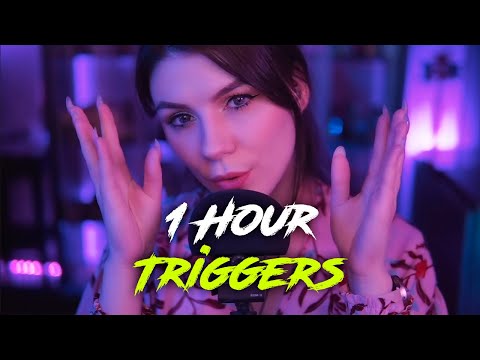 ASMR 1 Hour Triggers for Sleep 💎 Breathing, Latex Gloves, Ear Massage, Tapping and more