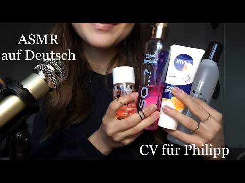 ASMR auf Deutsch- Wassersounds, Lotion sounds, Kaugummi... Custom Video für Philipp