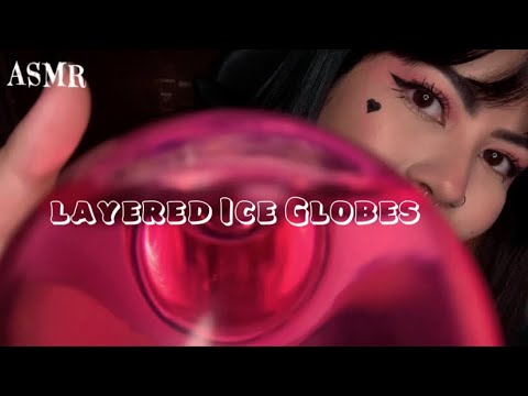 asmr: ice globes em camadas + mouth sounds 🫧