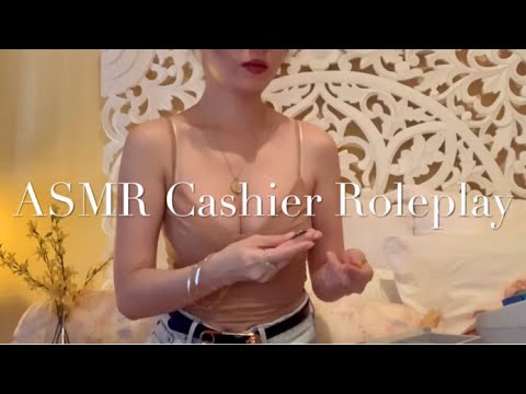 ASMR Boutique Store Cashier Checkout Roleplay with Cash Register