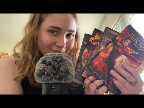 ASMR my favorite series! hunger games ramble, unboxing, and tapping