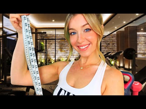 ASMR Full Body Measuring & Personal Attention 💪 Personal Trainer Gym Roleplay