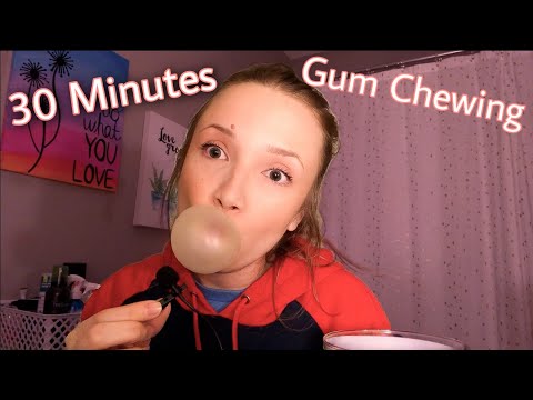 30 Minutes of Gum Chewing ASMR | Mouth Sounds and Hand Movements