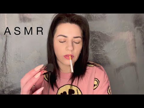 ASMR | Mouth Sounds, Smoking, Inaudible Whispering & Giggles 😅