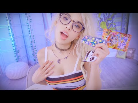 ASMR ♡ Eating Japanese Candy & Tapping Crinkles & chewing